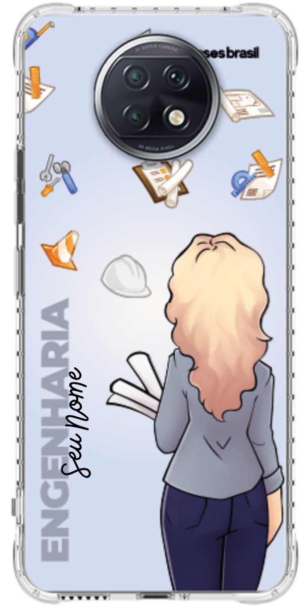 Capinha para Celular Engenharia - Boneca Profissão Com Fundo