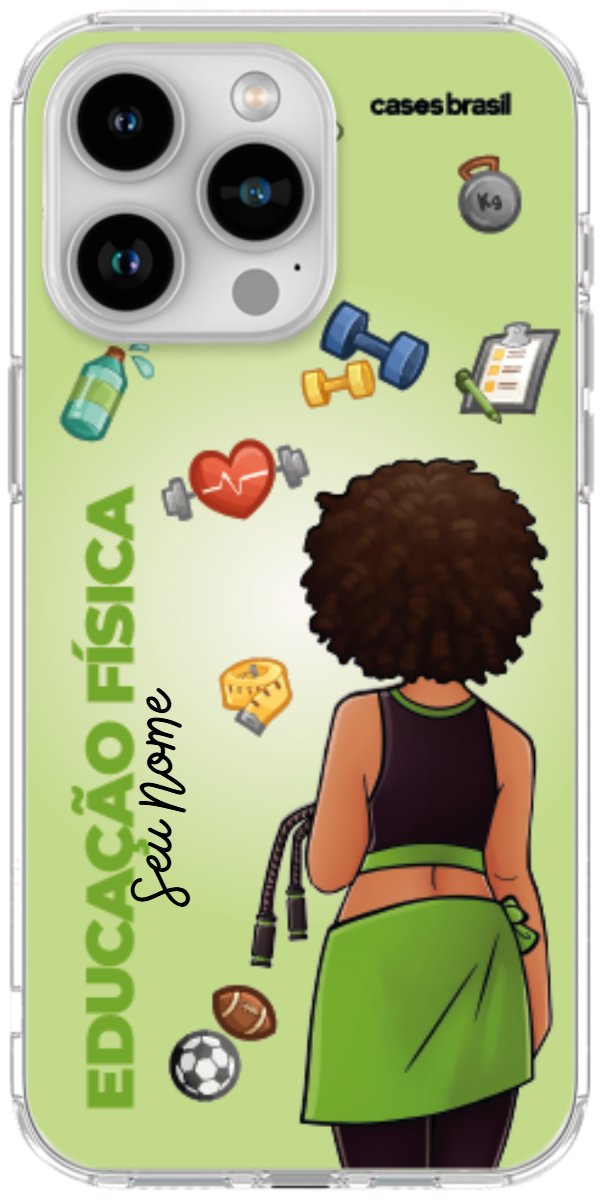 Capinha para celular Educação Física - Boneca Profissão Com Fundo
