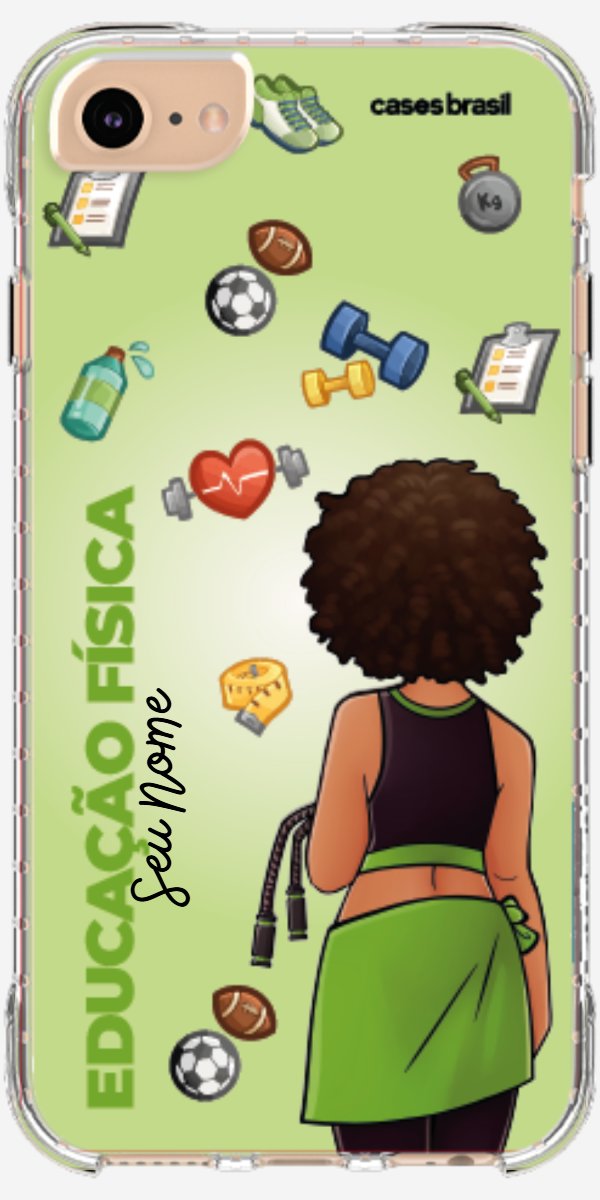 Capinha para celular Educação Física - Boneca Profissão Com Fundo