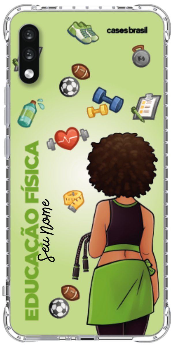 Capinha para celular Educação Física - Boneca Profissão Com Fundo
