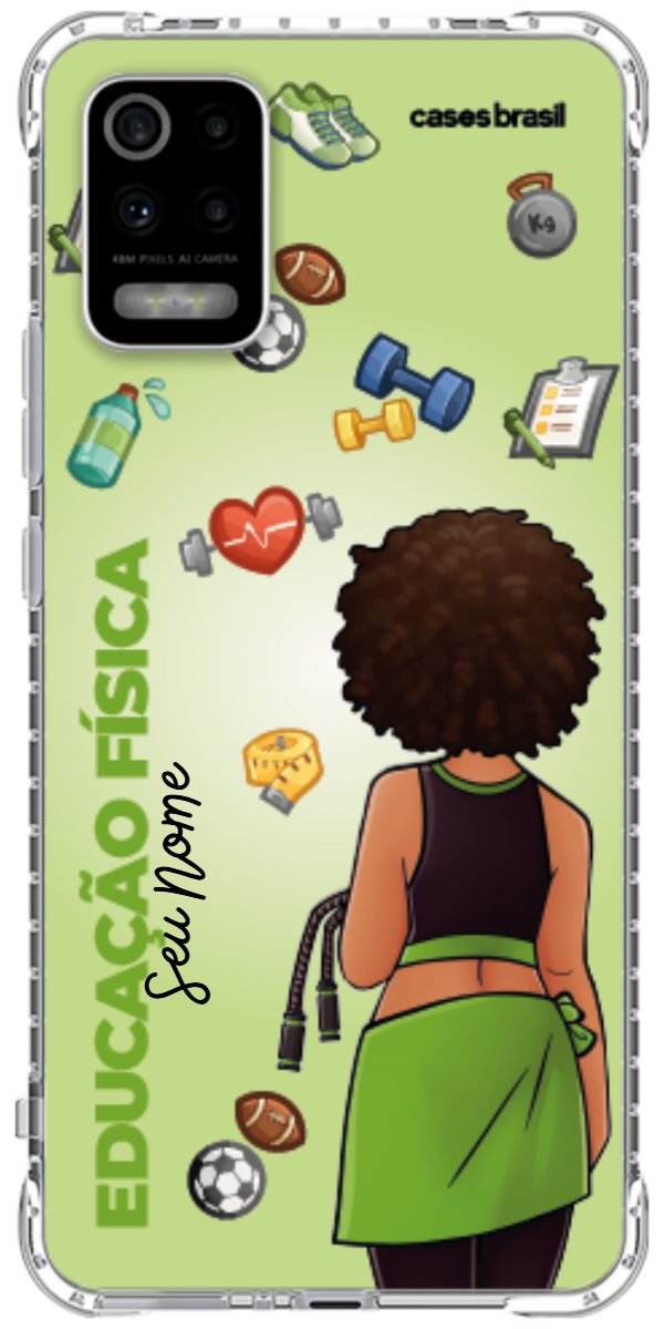 Capinha para celular Educação Física - Boneca Profissão Com Fundo