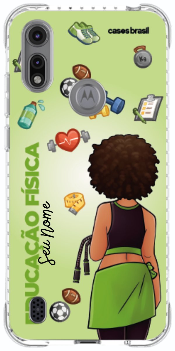 Capinha para celular Educação Física - Boneca Profissão Com Fundo