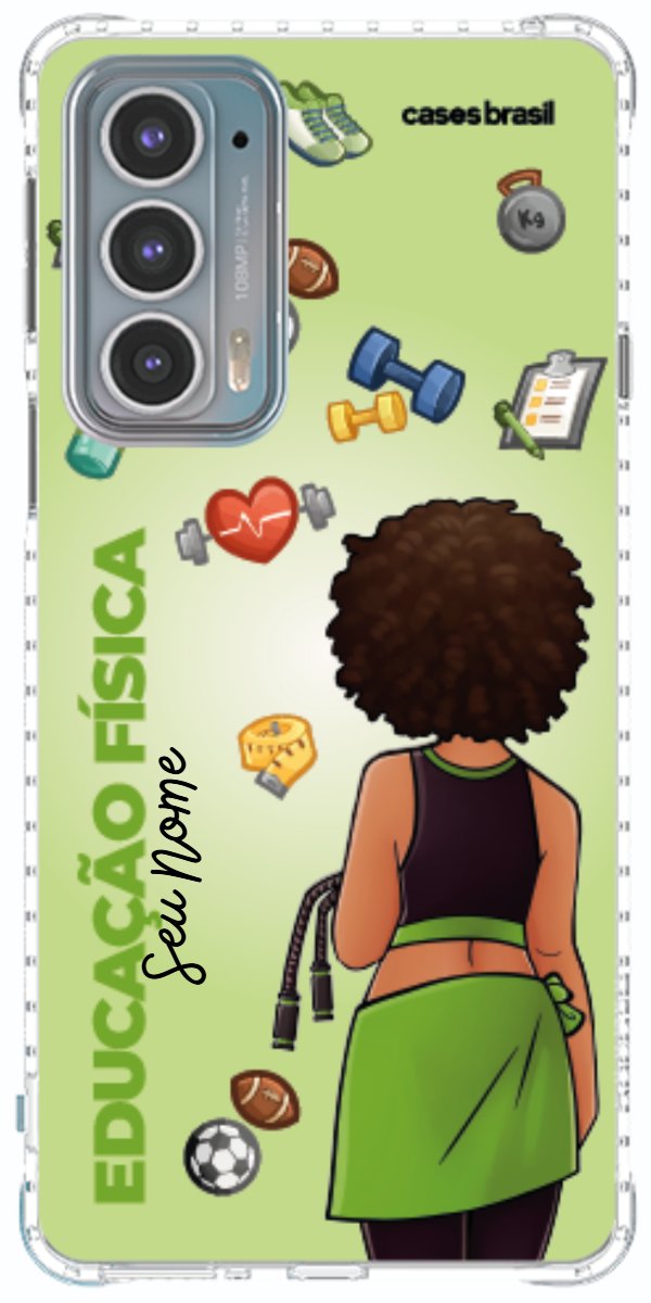 Capinha para celular Educação Física - Boneca Profissão Com Fundo