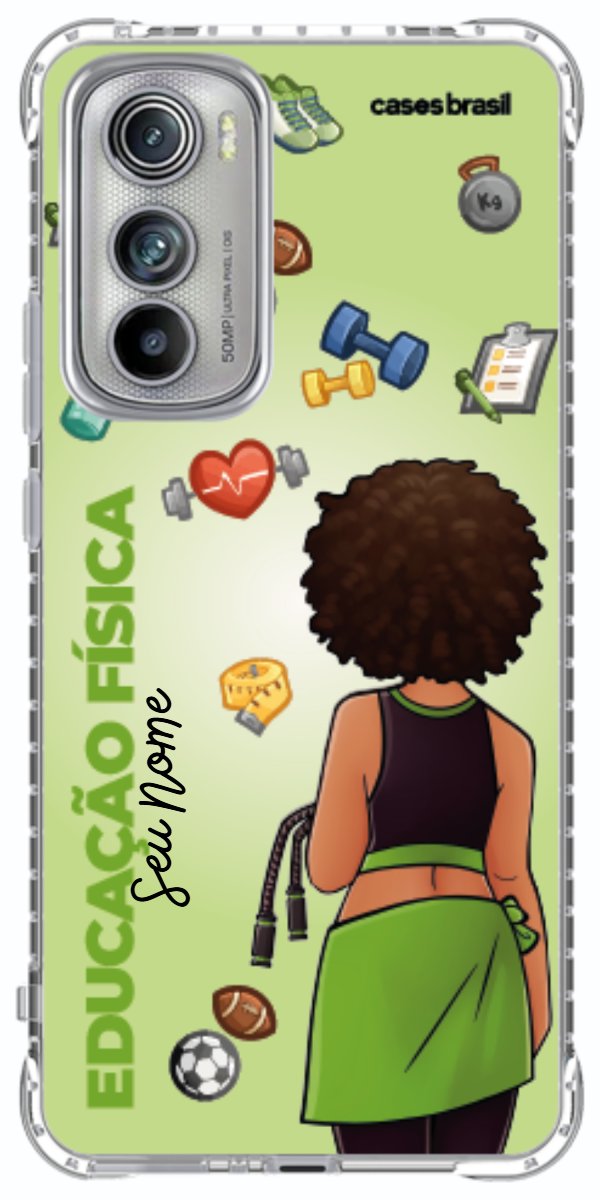 Capinha para celular Educação Física - Boneca Profissão Com Fundo
