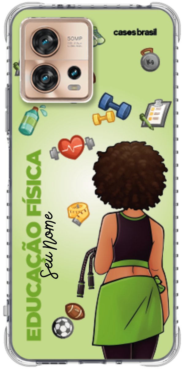 Capinha para celular Educação Física - Boneca Profissão Com Fundo