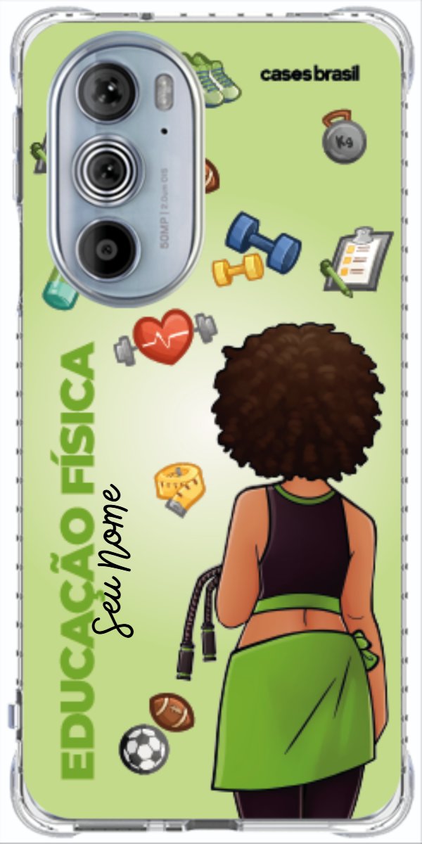 Capinha para celular Educação Física - Boneca Profissão Com Fundo