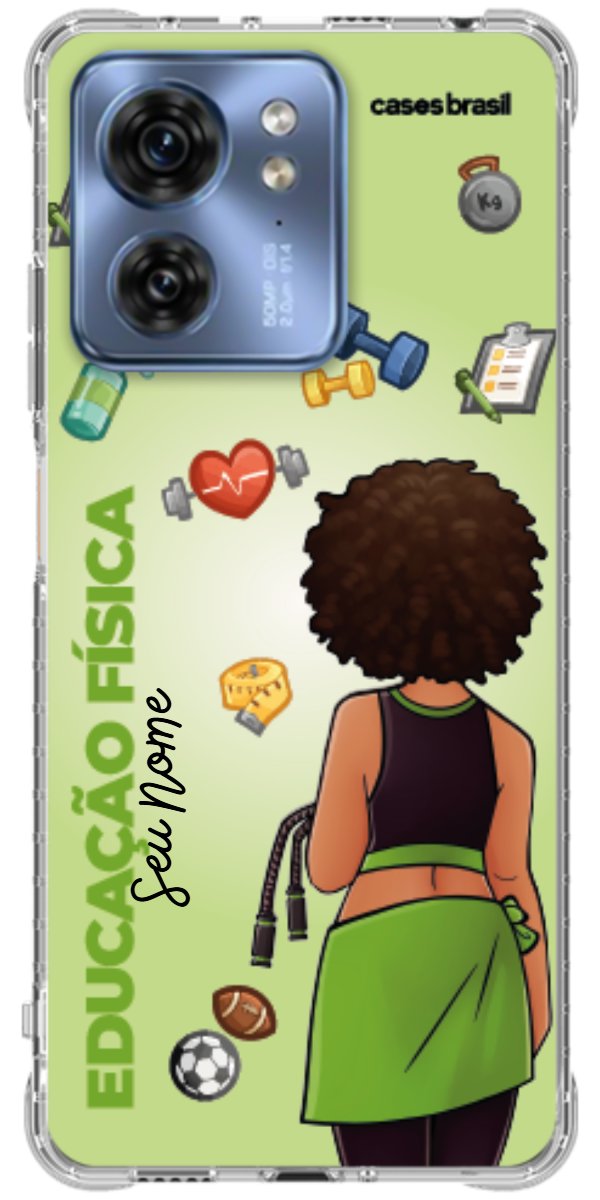 Capinha para celular Educação Física - Boneca Profissão Com Fundo