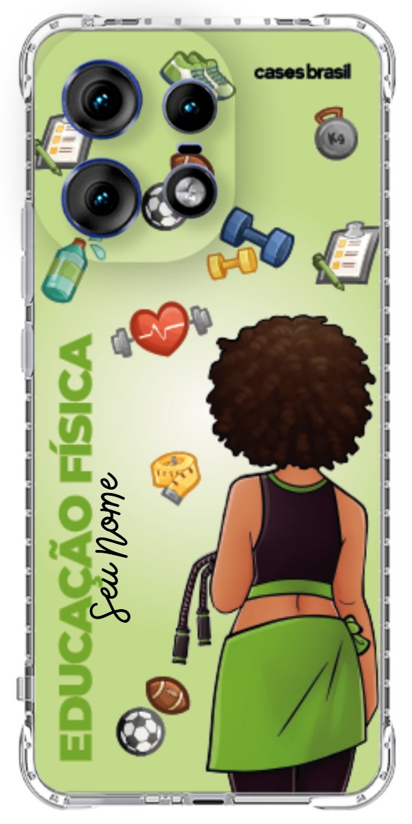 Capinha para celular Educação Física - Boneca Profissão Com Fundo