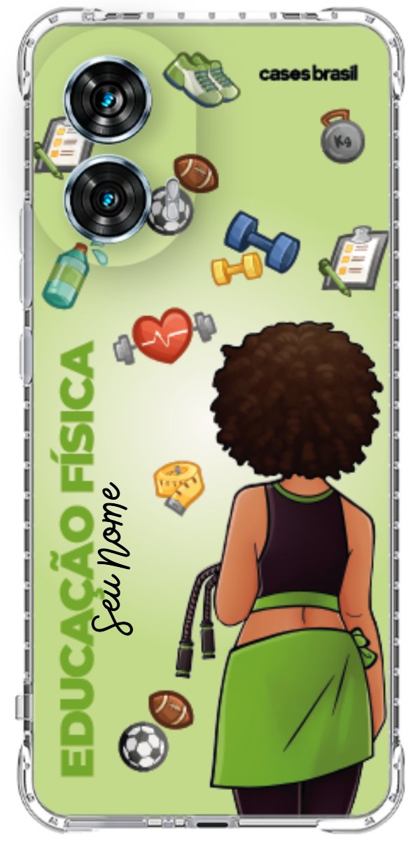 Capinha para celular Educação Física - Boneca Profissão Com Fundo