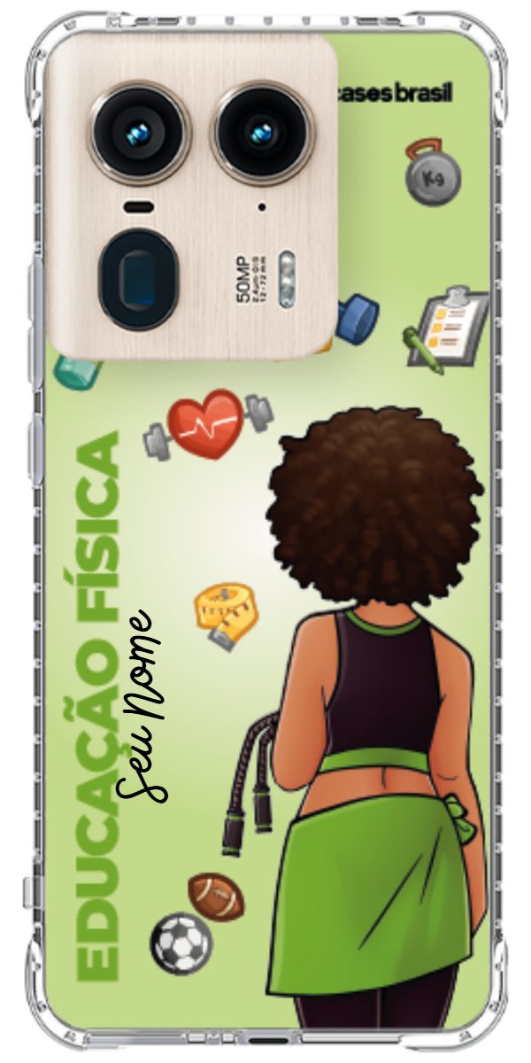 Capinha para celular Educação Física - Boneca Profissão Com Fundo