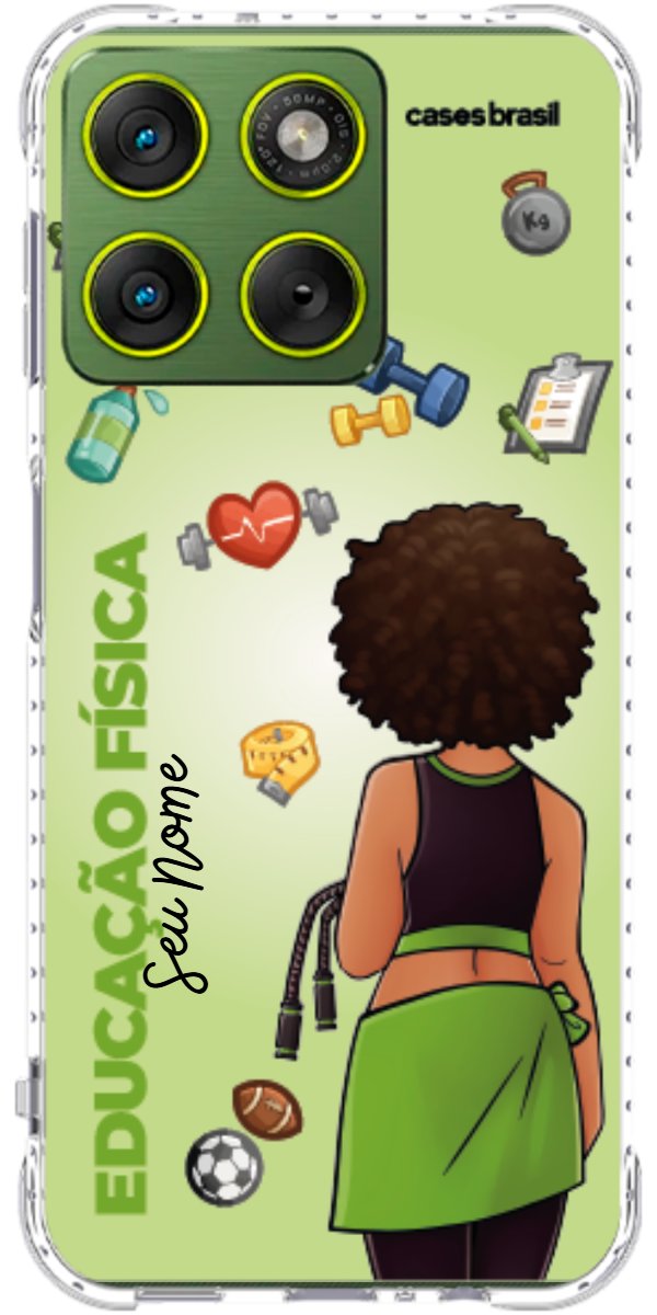 Capinha para celular Educação Física - Boneca Profissão Com Fundo