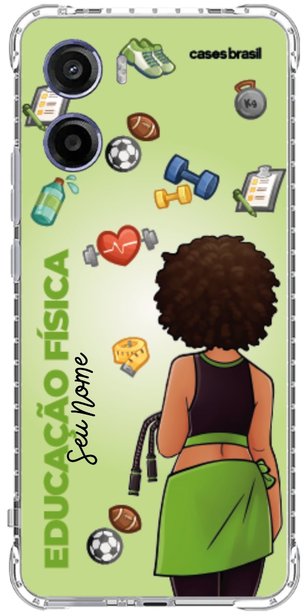 Capinha para celular Educação Física - Boneca Profissão Com Fundo