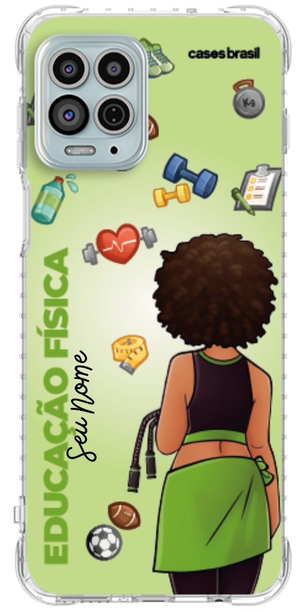 Capinha para celular Educação Física - Boneca Profissão Com Fundo