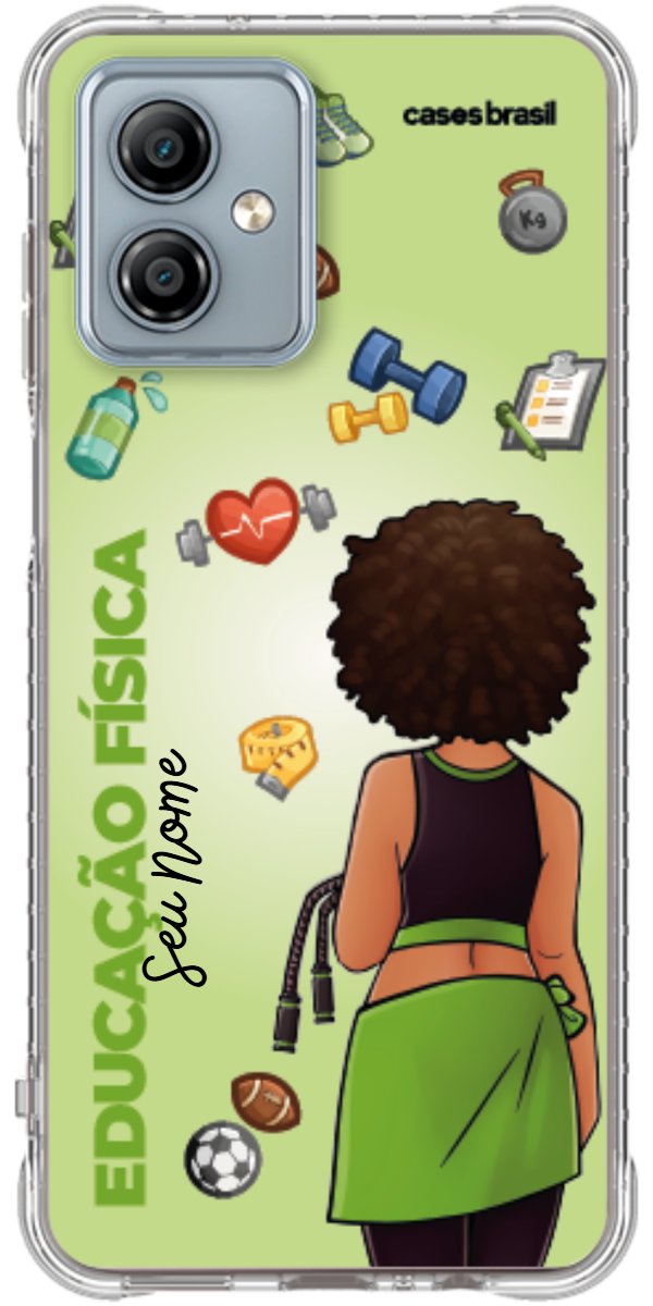 Capinha para celular Educação Física - Boneca Profissão Com Fundo