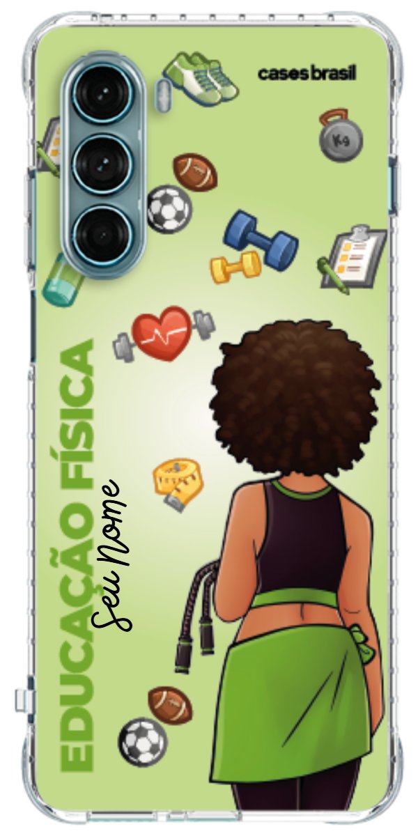 Capinha para celular Educação Física - Boneca Profissão Com Fundo