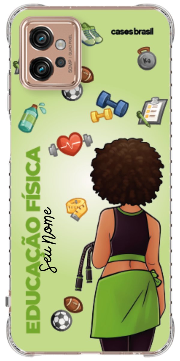 Capinha para celular Educação Física - Boneca Profissão Com Fundo