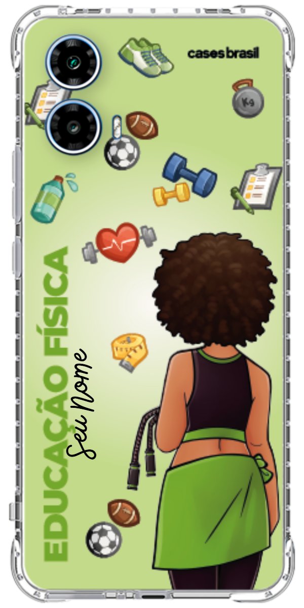 Capinha para celular Educação Física - Boneca Profissão Com Fundo