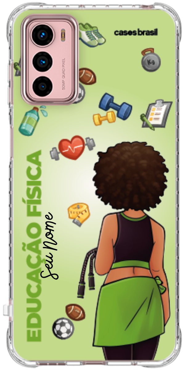 Capinha para celular Educação Física - Boneca Profissão Com Fundo