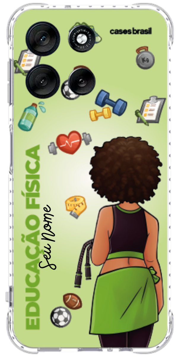 Capinha para celular Educação Física - Boneca Profissão Com Fundo