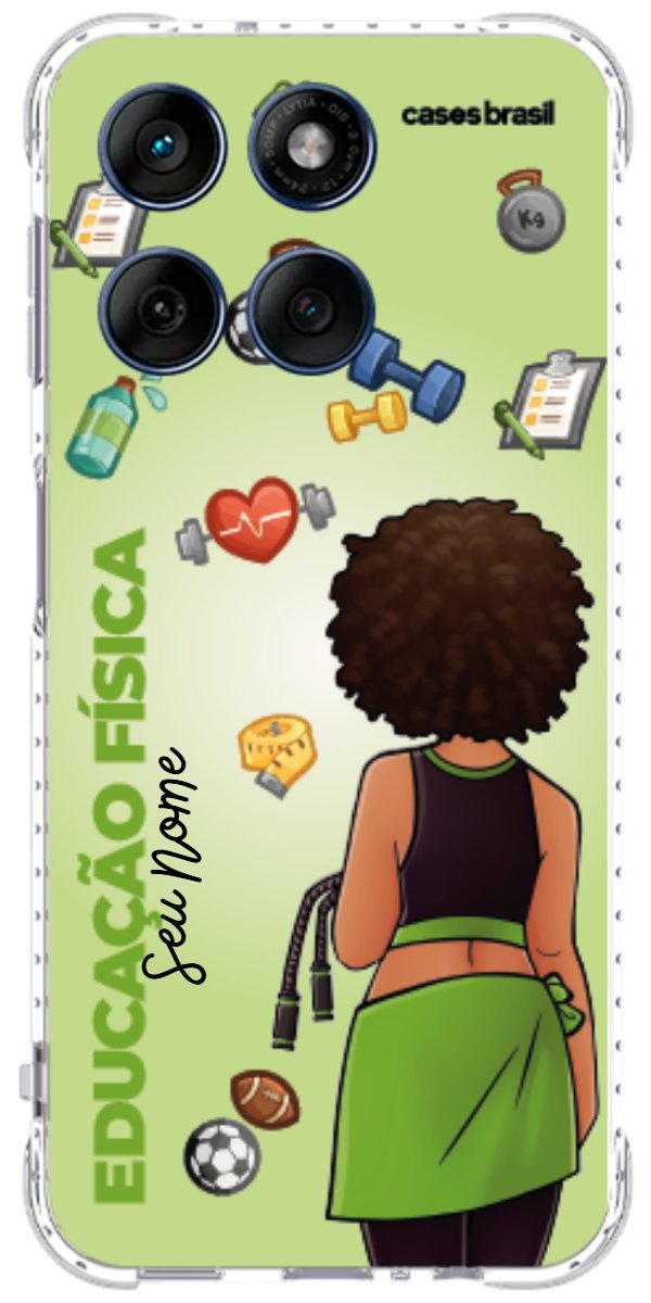 Capinha para celular Educação Física - Boneca Profissão Com Fundo