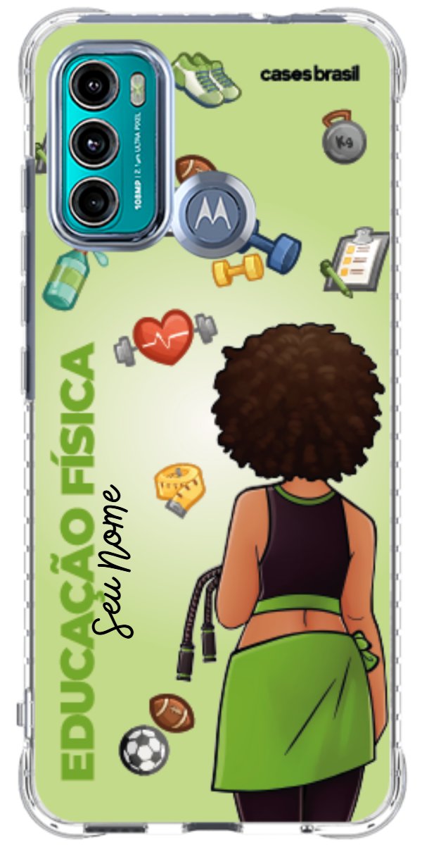 Capinha para celular Educação Física - Boneca Profissão Com Fundo