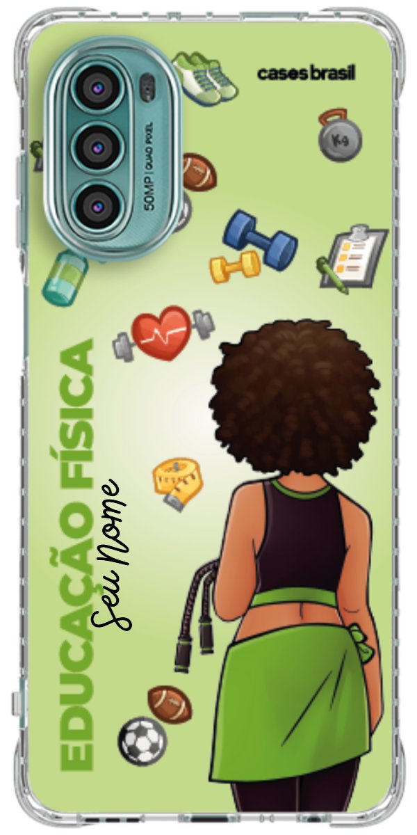 Capinha para celular Educação Física - Boneca Profissão Com Fundo