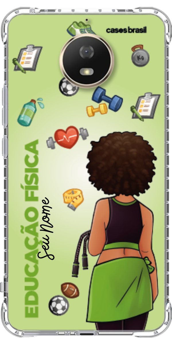 Capinha para celular Educação Física - Boneca Profissão Com Fundo