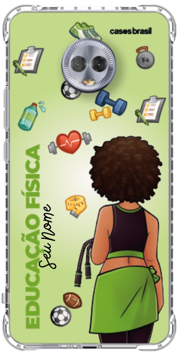 Capinha para celular Educação Física - Boneca Profissão Com Fundo