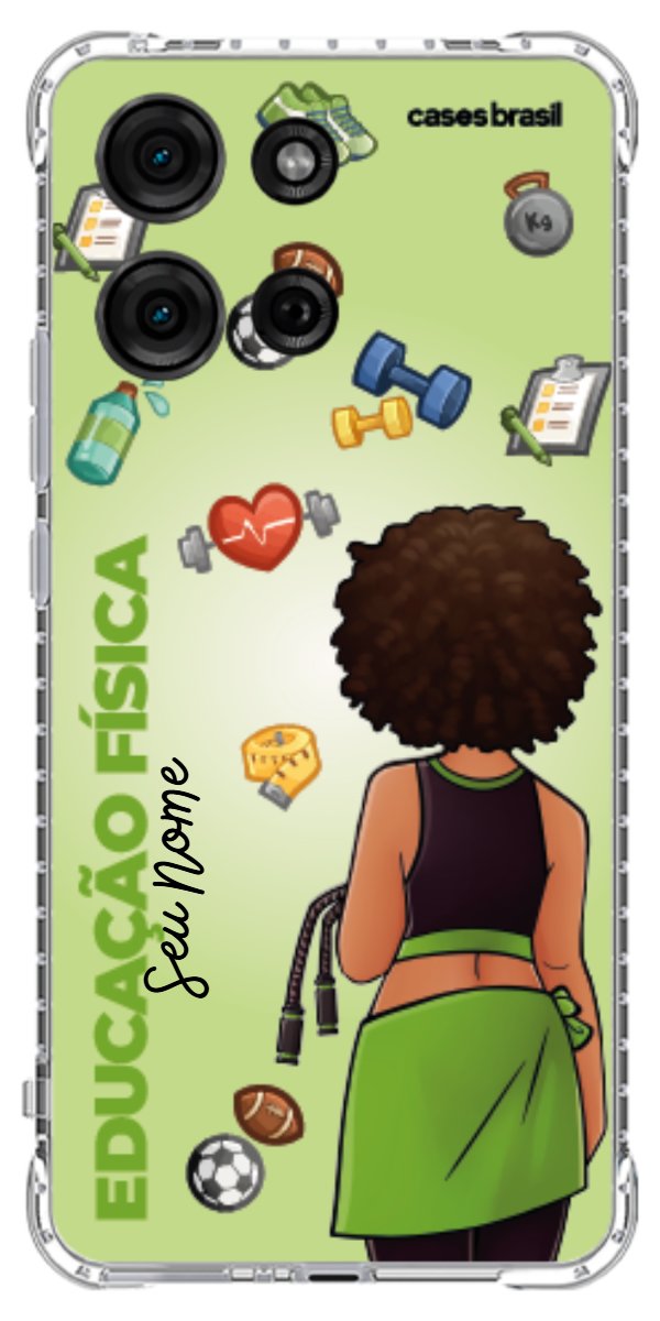 Capinha para celular Educação Física - Boneca Profissão Com Fundo