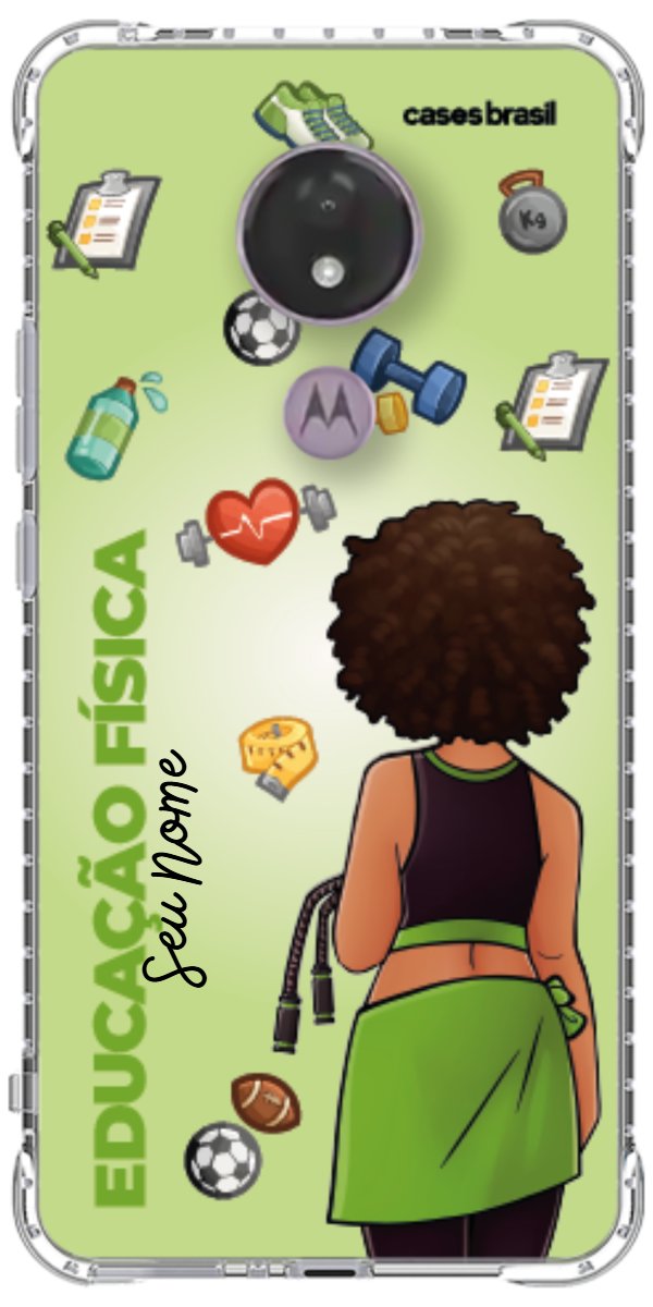 Capinha para celular Educação Física - Boneca Profissão Com Fundo