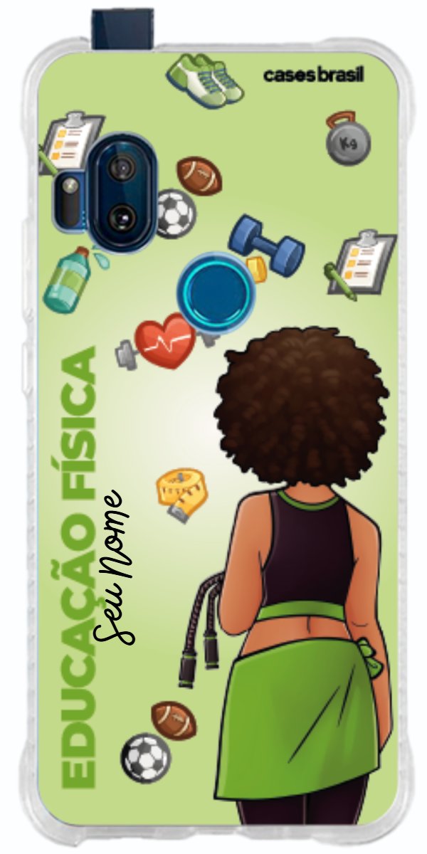 Capinha para celular Educação Física - Boneca Profissão Com Fundo