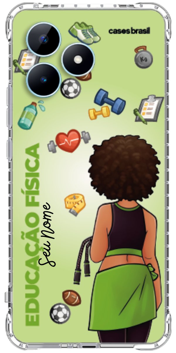 Capinha para celular Educação Física - Boneca Profissão Com Fundo
