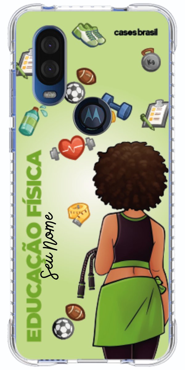 Capinha para celular Educação Física - Boneca Profissão Com Fundo