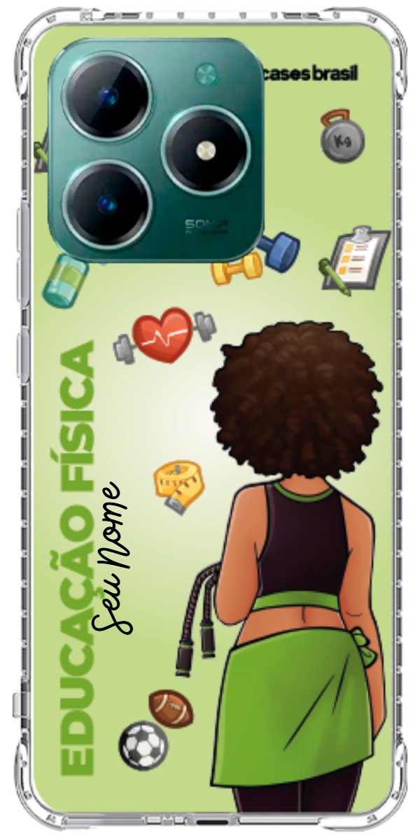Capinha para celular Educação Física - Boneca Profissão Com Fundo
