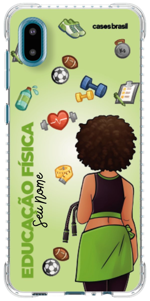 Capinha para celular Educação Física - Boneca Profissão Com Fundo