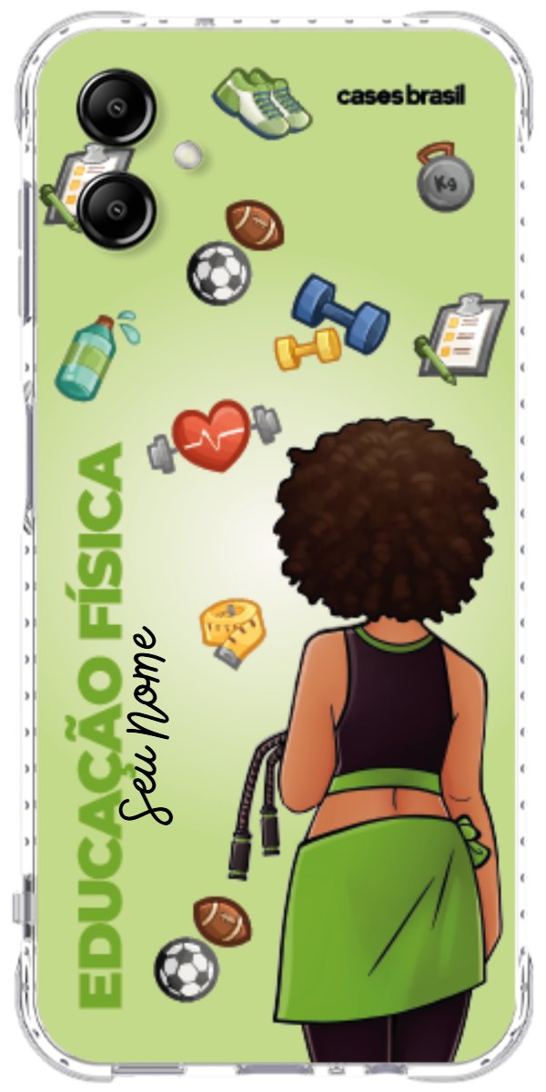 Capinha para celular Educação Física - Boneca Profissão Com Fundo