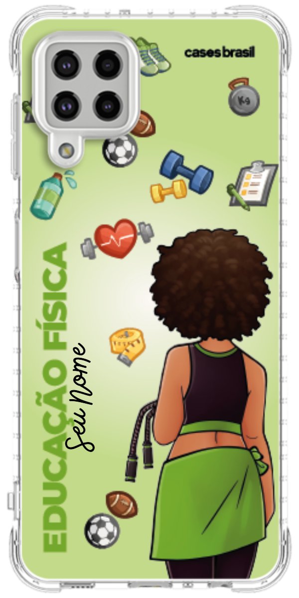 Capinha para celular Educação Física - Boneca Profissão Com Fundo