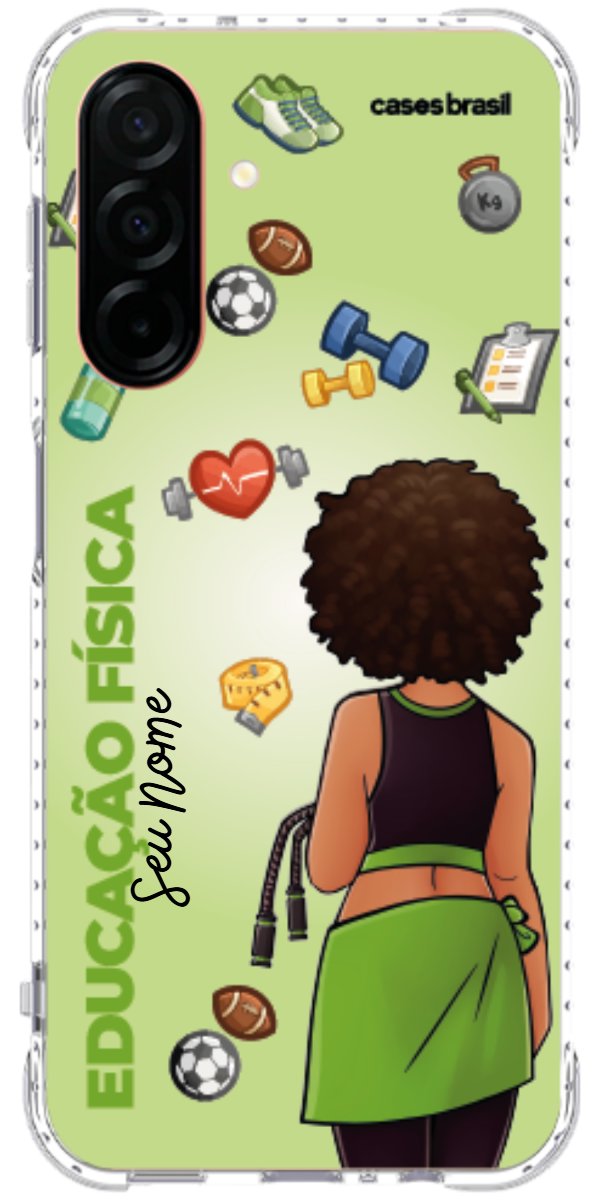 Capinha para celular Educação Física - Boneca Profissão Com Fundo