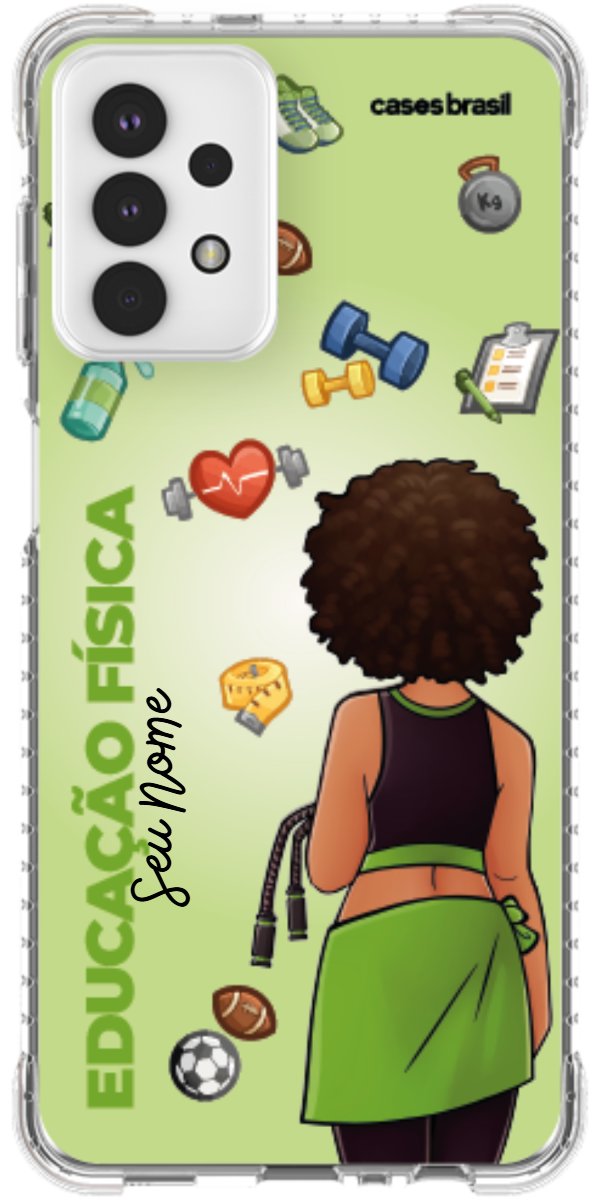 Capinha para celular Educação Física - Boneca Profissão Com Fundo