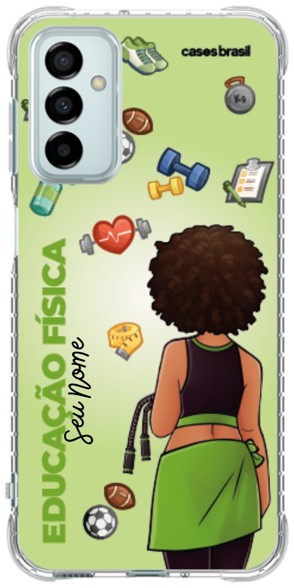 Capinha para celular Educação Física - Boneca Profissão Com Fundo