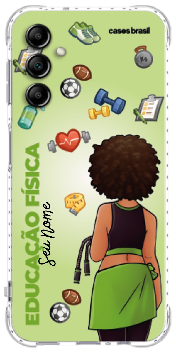 Capinha para celular Educação Física - Boneca Profissão Com Fundo