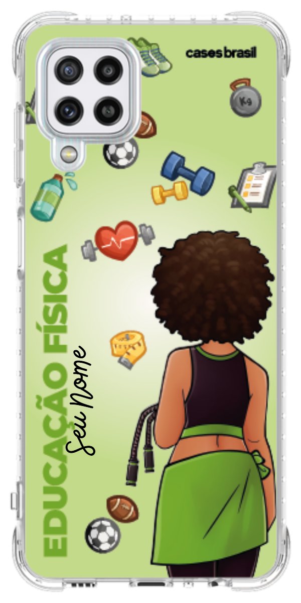 Capinha para celular Educação Física - Boneca Profissão Com Fundo