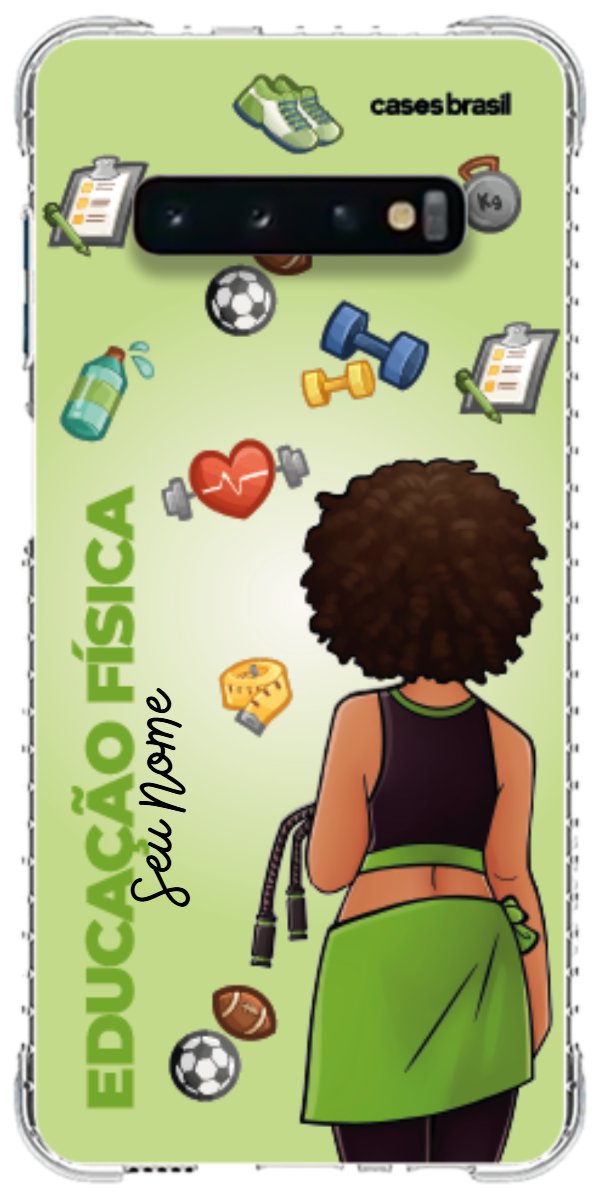 Capinha para celular Educação Física - Boneca Profissão Com Fundo