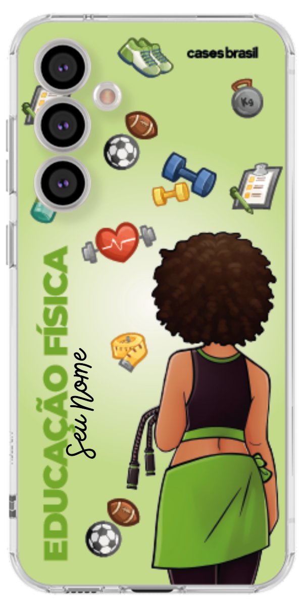 Capinha para celular Educação Física - Boneca Profissão Com Fundo