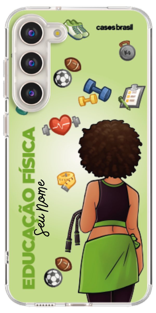 Capinha para celular Educação Física - Boneca Profissão Com Fundo