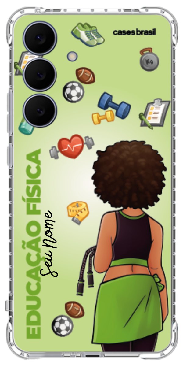 Capinha para celular Educação Física - Boneca Profissão Com Fundo