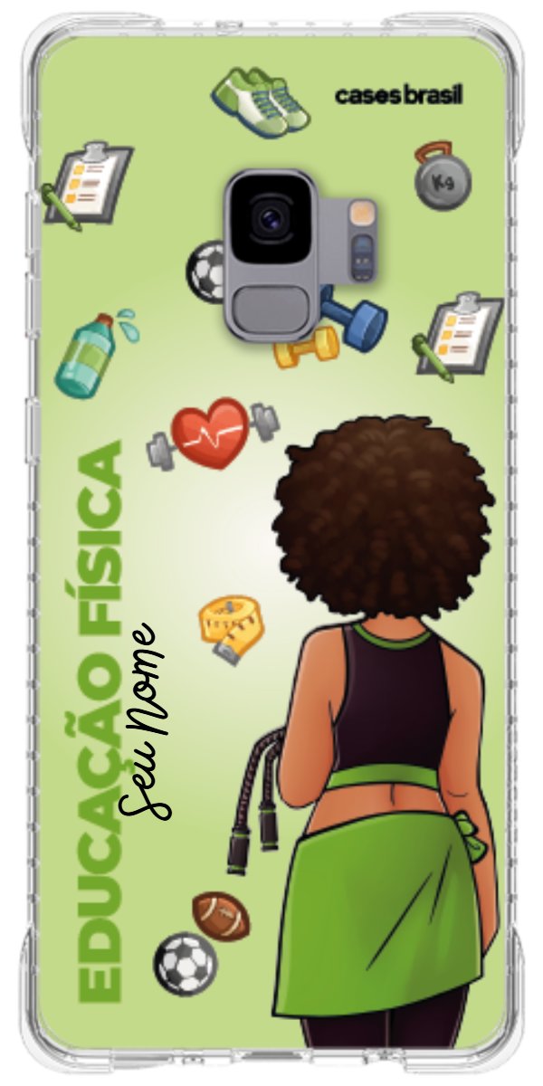 Capinha para celular Educação Física - Boneca Profissão Com Fundo