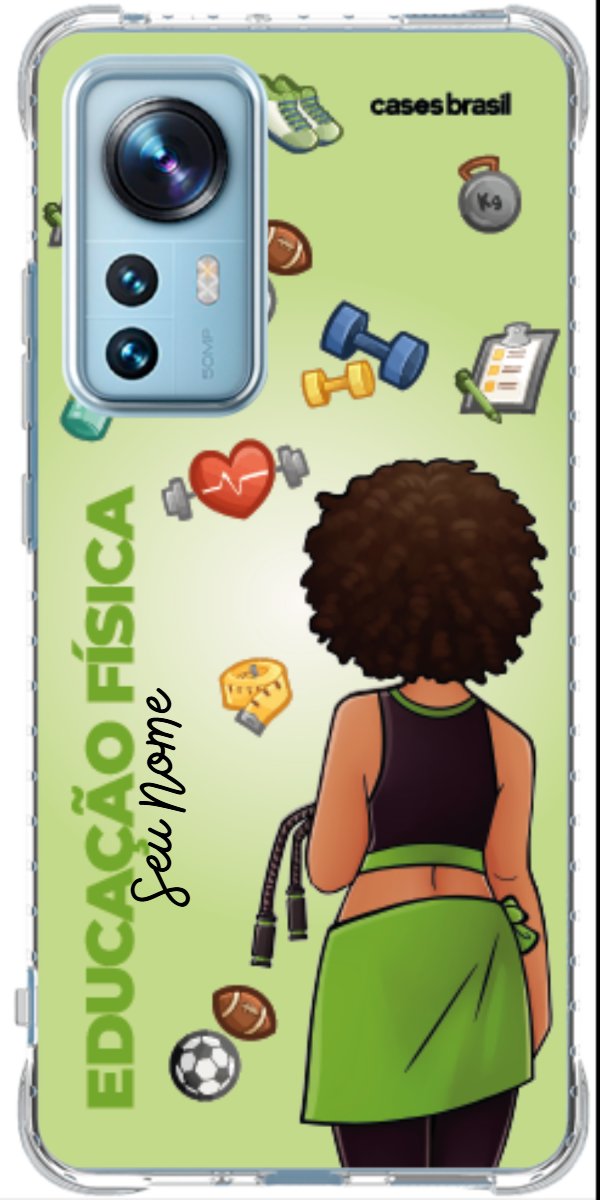 Capinha para celular Educação Física - Boneca Profissão Com Fundo