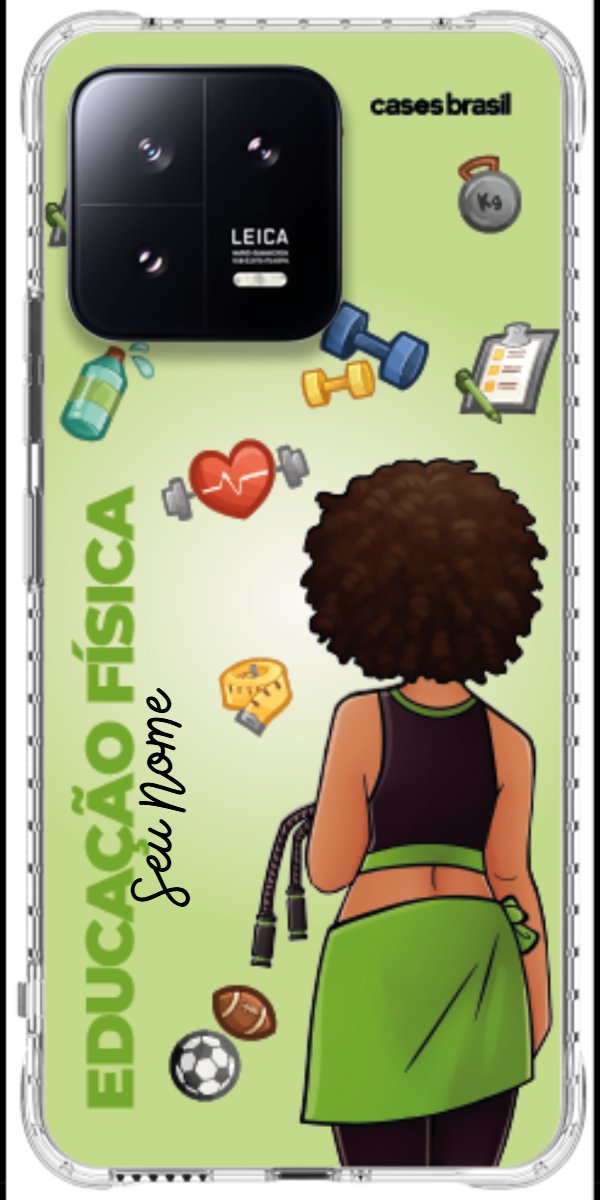 Capinha para celular Educação Física - Boneca Profissão Com Fundo