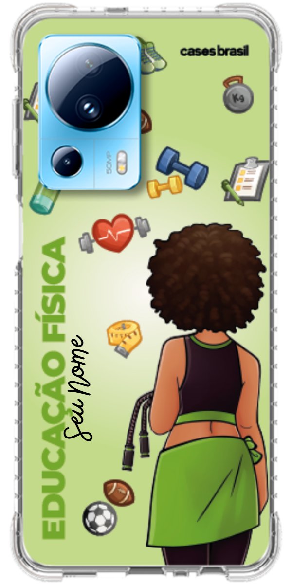 Capinha para celular Educação Física - Boneca Profissão Com Fundo